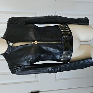 SPECIAL COLLECTION VERSACE & H&M LEATHER JACKET SIZE 6